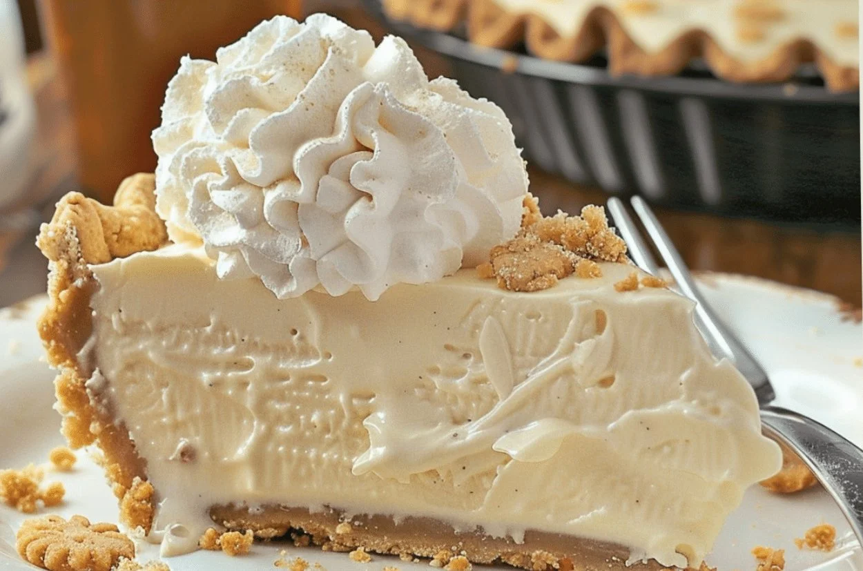 Delicious Root Beer Float Pie with creamy topping and root beer flavor