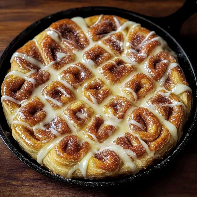 Cinnamon sugar crescent roll pizza topped with sweet cinnamon and sugar blend.