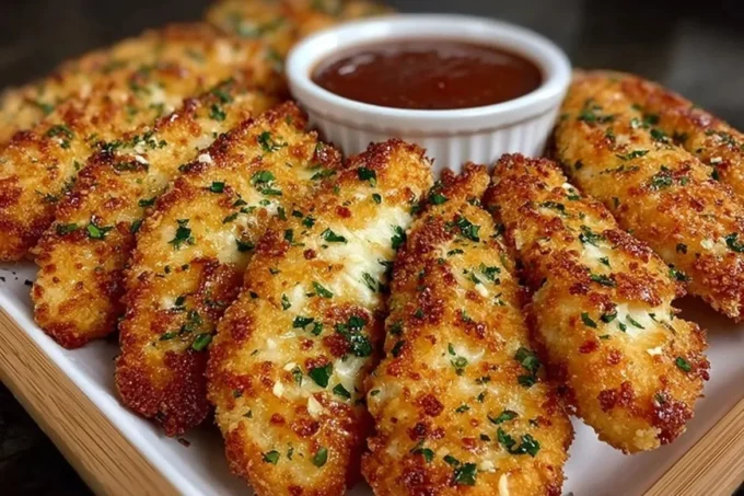 Crispy ranch butter chicken served with herbs and spices