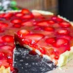 Fresh Strawberry Pie from Big Boy served with whipped cream