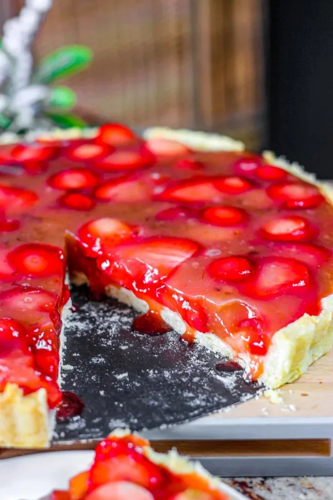 Fresh Strawberry Pie from Big Boy served with whipped cream