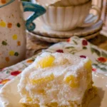 No-Bake Pineapple Dream Dessert with layers of cream and pineapple
