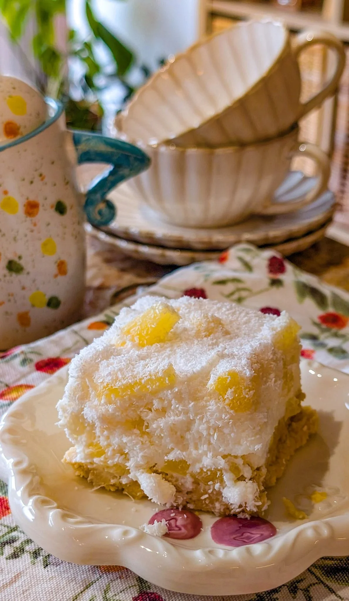 No-Bake Pineapple Dream Dessert with layers of cream and pineapple