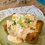 Deliciously grilled Mexican street corn topped with cheese and spices