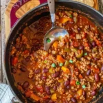 Bowl of Wendy's inspired copycat chili with toppings