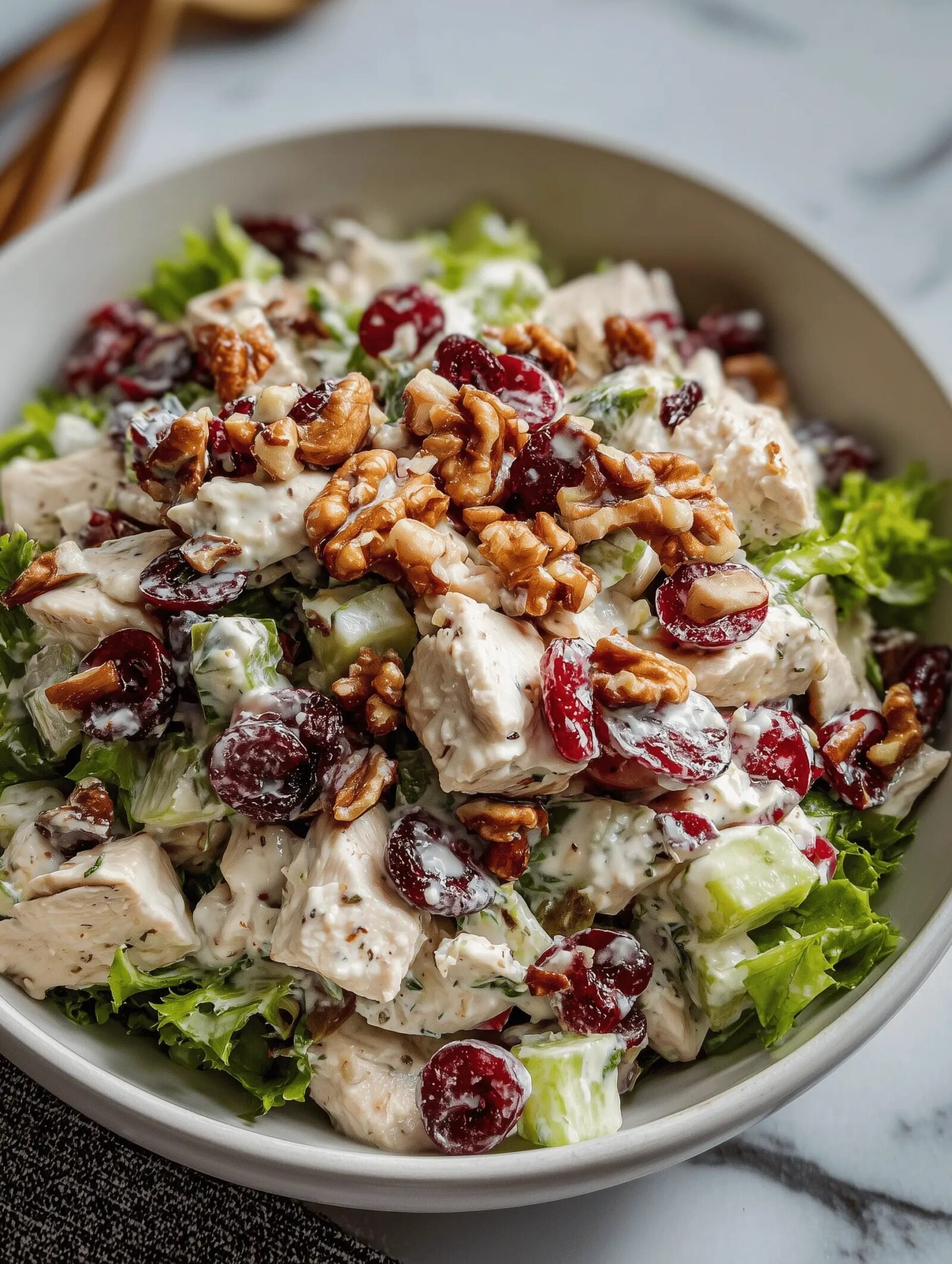 Chicken Salad with Cranberries and Walnuts