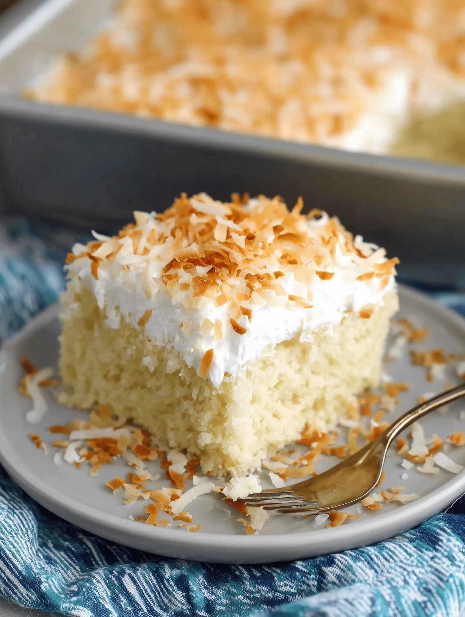 Creamy Coconut Poke Cake
