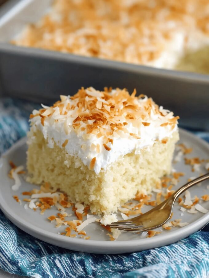 Creamy Coconut Poke Cake