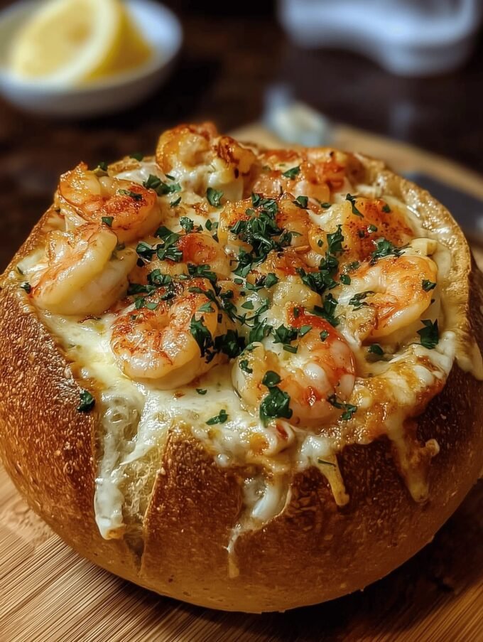 Seafood-Stuffed Bread Bowl