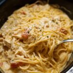 Creamy Slow Cooker Chicken Spaghetti