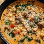 Creamy Parmesan Sausage and Ditalini Soup