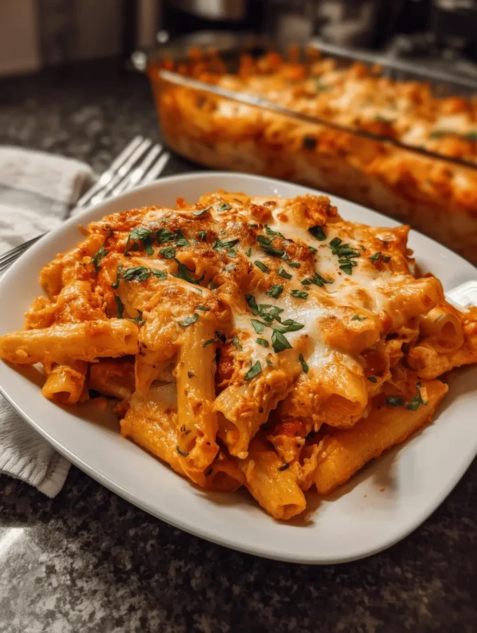 Baked Ziti with Ricotta, a cheesy pasta dish topped with marinara and mozzarella