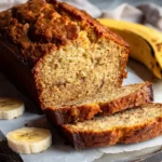 Delicious banana bread made with brown butter, showcasing its rich golden color