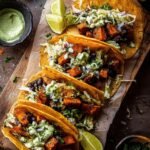 Crispy Sweet Potato Tacos with Velvety Avocado Crema