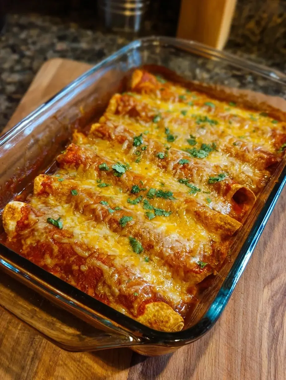 Creamy cottage cheese chicken enchiladas served on a plate with toppings.