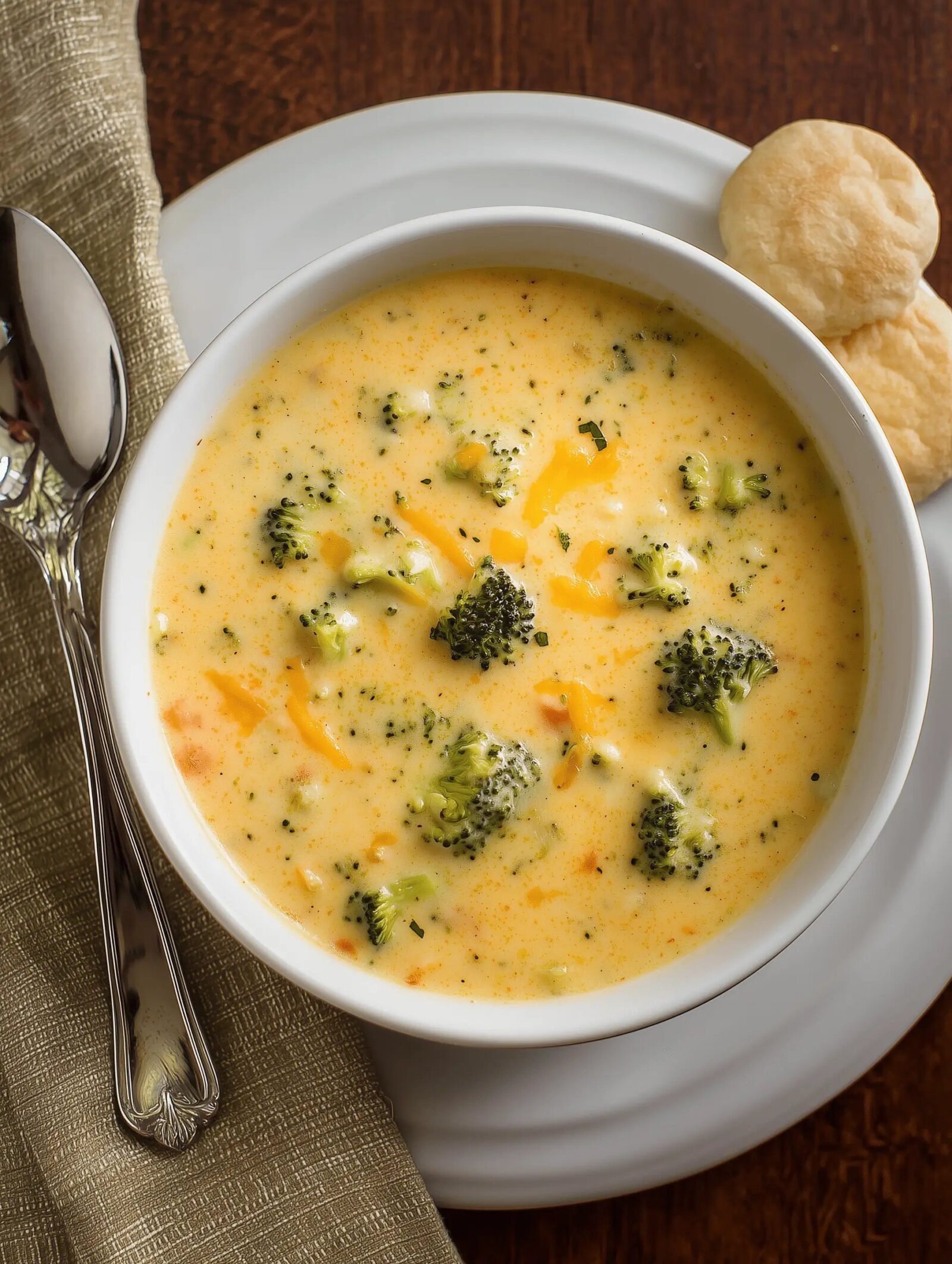 Potato Soup with Cheddar and Broccoli