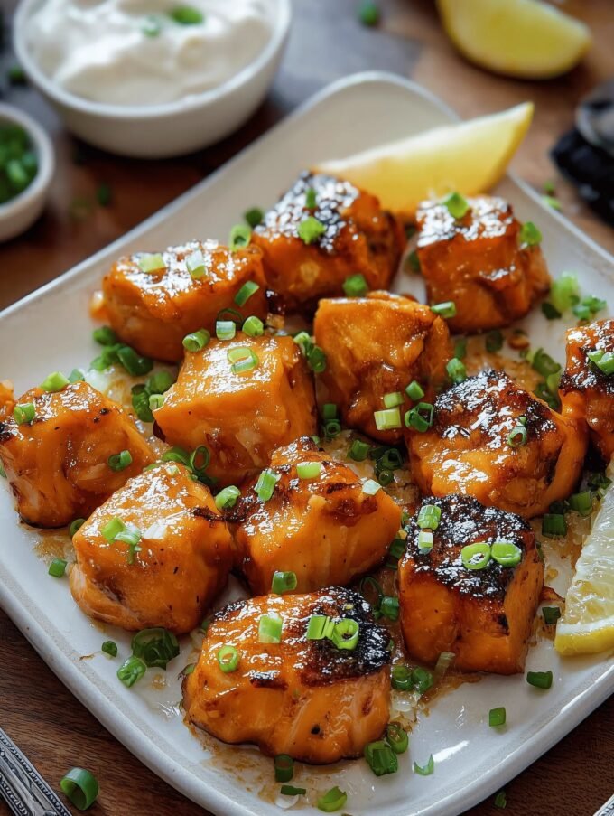 Crispy Air Fryer Bang Bang Salmon Bites