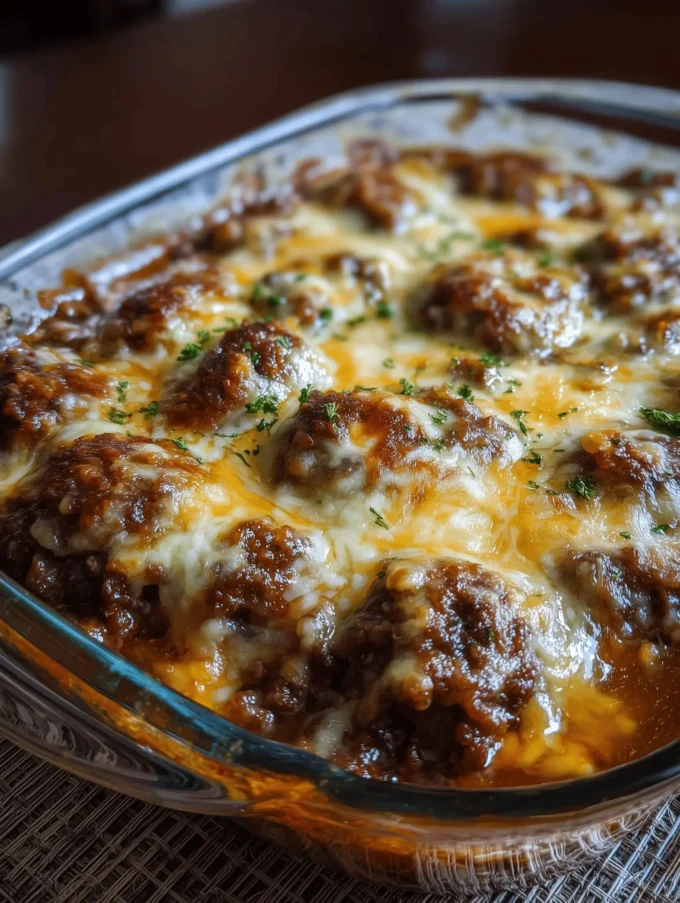 Hearty Amish Hamburger Steak Bake served with rich gravy and vegetables