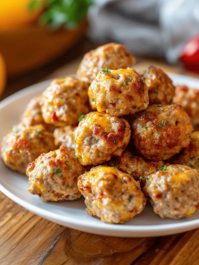 Cream Cheese and Rotel Sausage Balls