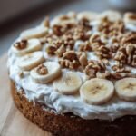 Divine Banana Walnut Cream Cake