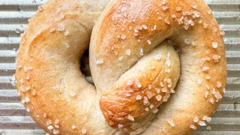 Homemade soft pretzels baked to golden perfection
